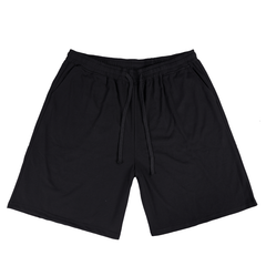 Men's Basic Black Crew Neck Plus Size T-Shirt & Short,