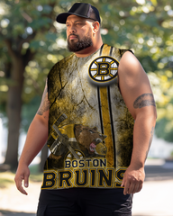 Men's Plus Size Printed Sleeveless T-Shirt