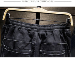 Plus Size Men's Winter Elastic Waist Stretch Taper Jeans