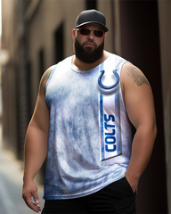 Men's Plus Size Printed Sleeveless T-Shirt