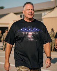 Cool Eagle Flag Men's Plus Size Short Sleeve T-Shirt