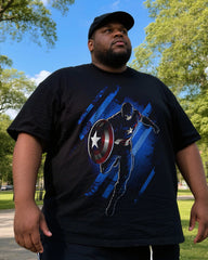 Dark Captain America Men's Plus Size Short Sleeve T-Shirt