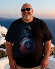 Dark Captain America Men's Plus Size Short Sleeve T-Shirt