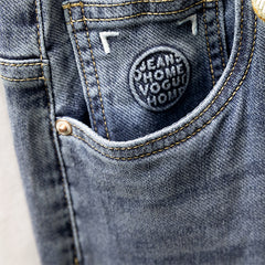 Plus Size Men's Simple Embossed Casual Thin Jeans