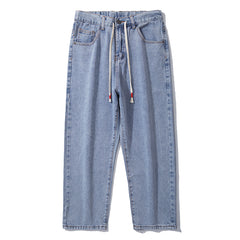 Plus Size Men's Baggy Hip Hop , Wide Leg Skater Denim Pants , Ankle Jeans