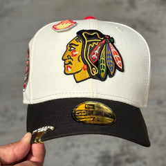 NEW ERA CHICAGO BLACKHAWKS ALL STAR GAME 1991 CHROME EMBROIDERED CASUAL BASEBALL CAP