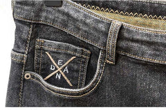 Plus Size Men's Loose Stretched Winter Jeans,Minimalist Jeans