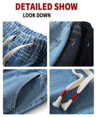 Plus Size Men's Baggy Hip Hop , Wide Leg Skater Denim Pants , Ankle Jeans , Old Man Pants