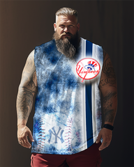 Men's Plus Size Printed Sleeveless T-Shirt