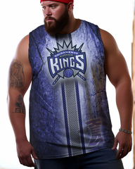 Men's Plus Size Printed Sleeveless T-Shirt