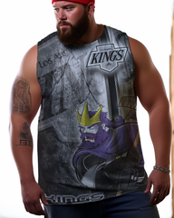 Men's Plus Size Printed Sleeveless T-Shirt