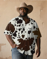 Brown Cow Men's Plus Size Short Sleeve Shirt