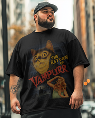 Men's intage Horror Poster Plus Size T-Shirt