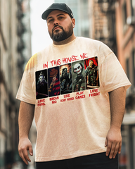 T-shirt grande taille pour hommes avec films d'horreur