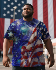 Independence Day Men's Plus Size Short Sleeve T-Shirt