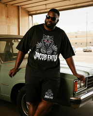 Jacob Fatu Men's Plus Size T-Shirt & Shorts Suit