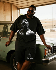 Jacob Fatu Men's Plus Size T-Shirt & Shorts Suit