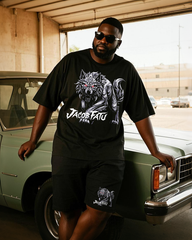 Jacob Fatu Men's Plus Size T-Shirt & Shorts Suit