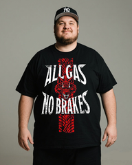 Men's Black Jacob Fatu All Gas No Brakes 100% Cotton Big & Tall T-Shirt