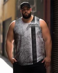 Men's Plus Size Printed Sleeveless T-Shirt