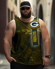 T-shirt sans manches imprimé grande taille pour homme