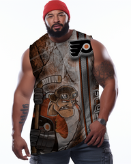 Men's Plus Size Printed Sleeveless T-Shirt