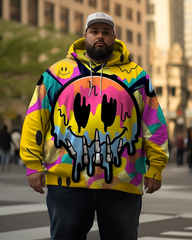 Men's Smiley Plus Size Hoodie