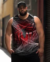 Men's Plus Size Printed Sleeveless T-Shirt