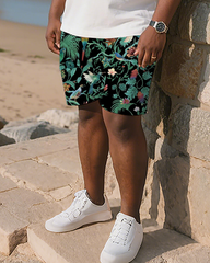 Tropical Art Men's Plus Size T-Shirt & Shorts Suit