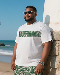 Tropical Art Men's Plus Size T-Shirt & Shorts Suit
