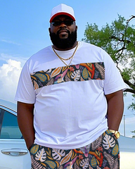 Tropical Art Men's Plus Size T-Shirt & Shorts Suit