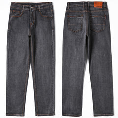 Lockere, gerade geschnittene Stretch-Jeans für Herren in großen Größen