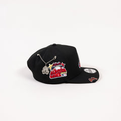 NEW ERA EXCLUSIVE A-FRAME BLACK ATLANTA BRAVES SNAPBACK W/ 2000 ALL STAR GAME SIDE PATCH