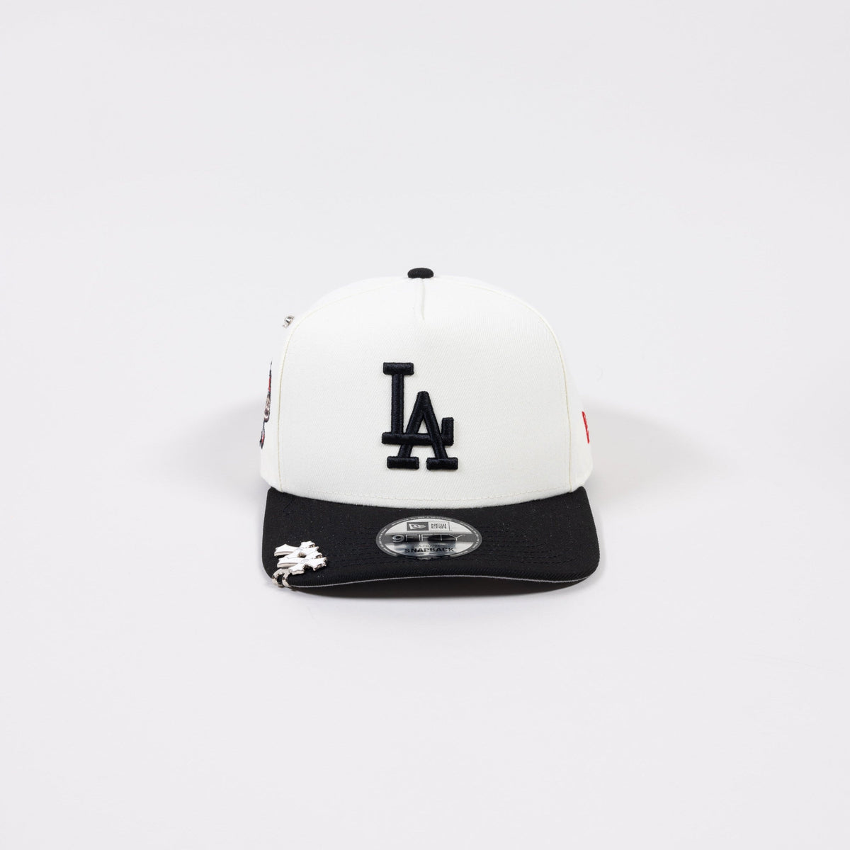 NEW ERA EXCLUSIVE A-FRAME CHROME/ BLACK LOS ANGELES DODGERS SNAPBACK W/ 100TH ANNIVERSARY SIDE PATCH