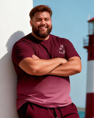 Men's Simple Vacation Big and Tall Size T-Shirt & Shorts
