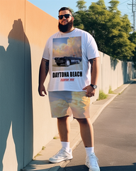1956 Daytona Beach Thunderbird T-Shirt und Shorts für Herren in Übergröße 