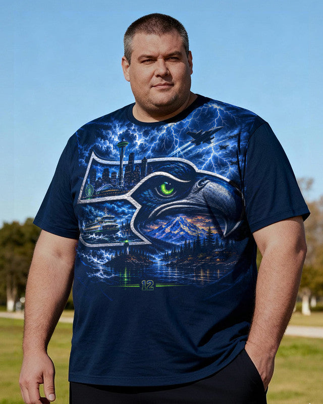 Seattle Seahawks Men's Plus Size Short Sleeve T-Shirt