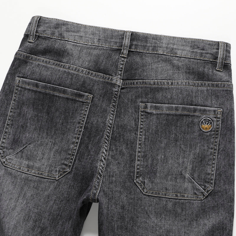 Jean décontracté en relief pour hommes de grande taille, pantalon en denim de printemps 