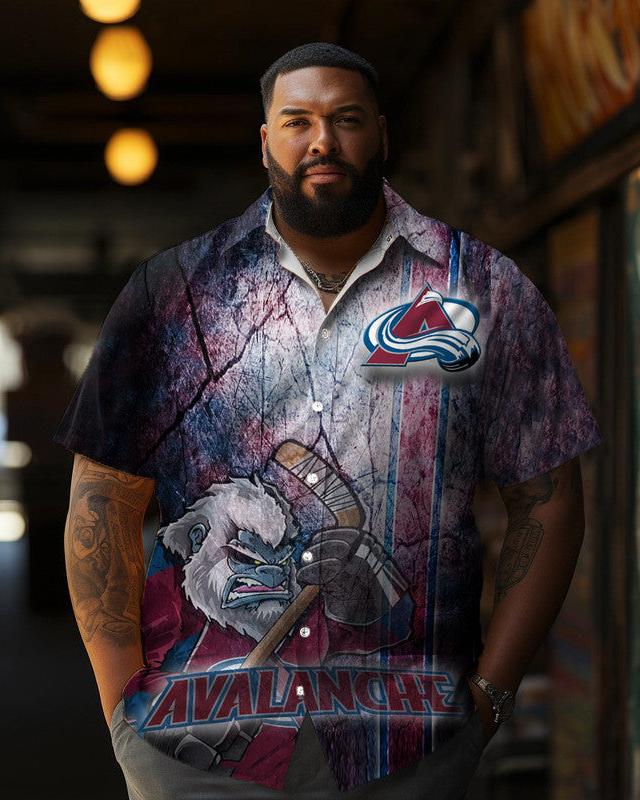 Chemise à manches courtes grande taille pour homme 