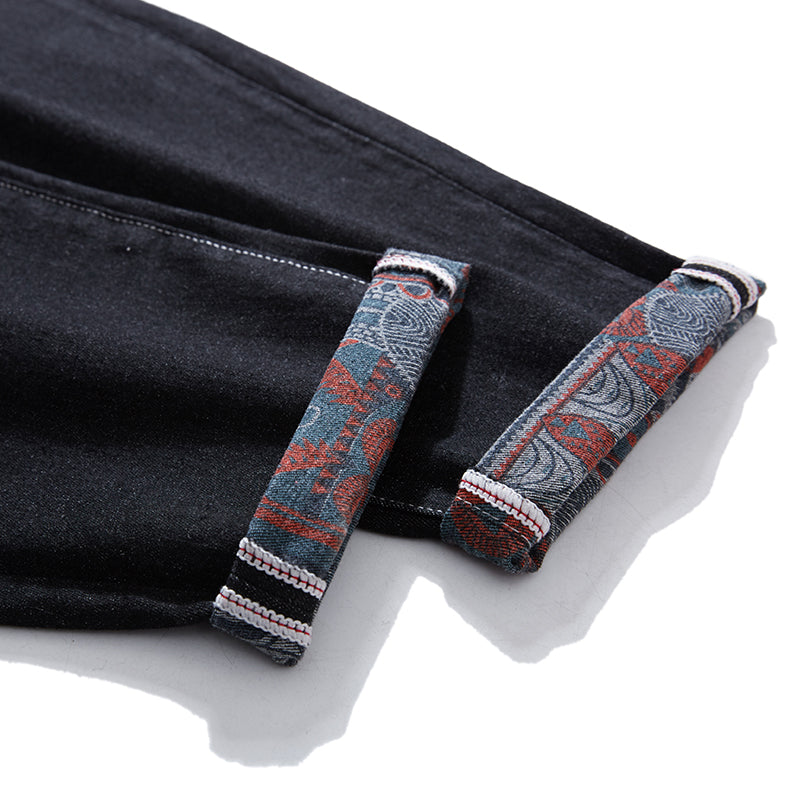 Plus Size Men's Minimalist Vintage Straight Leg Jeans,Light jeans