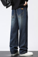 Plus Size Men's Stretch Harlan jean   Wide Leg Straight Jeans  Winter Pants