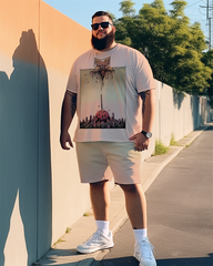 Hellstar T-Shirt und Shorts für Herren in Übergröße