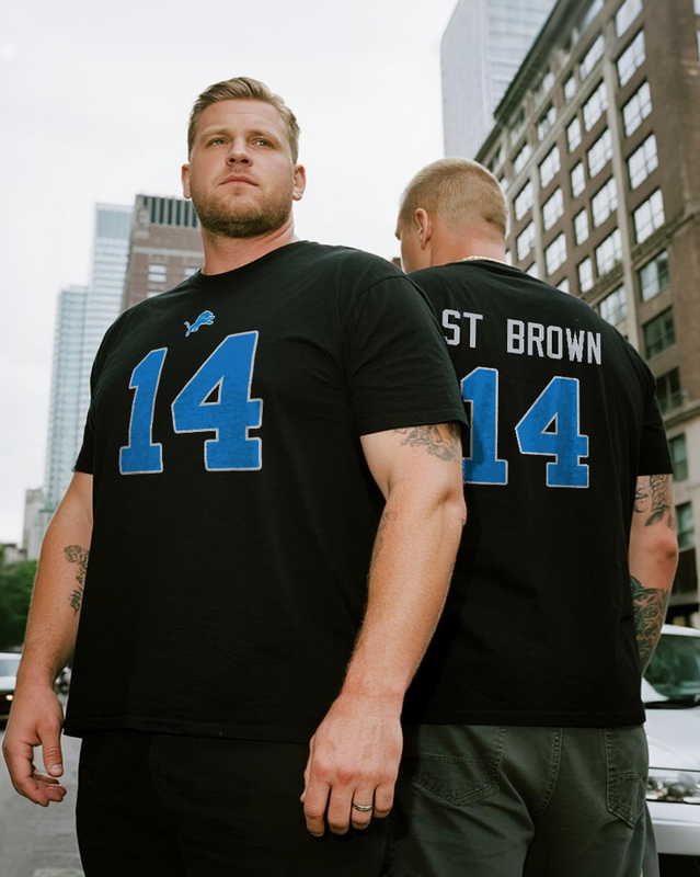 Amon-Ra St. Brown Men's Big & Tall Short Sleeve T-Shirt