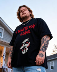 I Want To Play A Game Men's Plus Size Short Sleeve T-Shirt