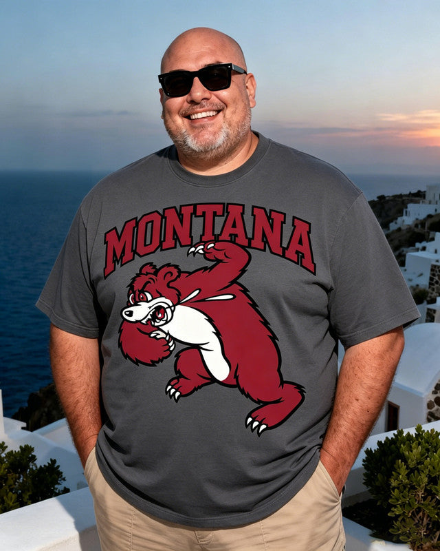 Montana Griz Men's Plus Size Short Sleeve T-Shirt