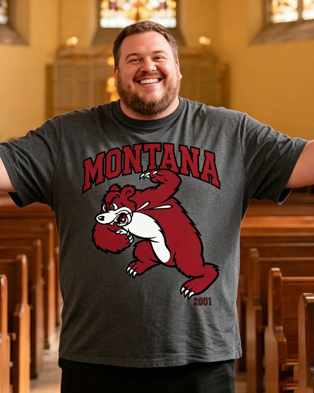 Montana Griz Men's Plus Size Short Sleeve T-Shirt