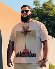 Hellstar T-Shirt und Shorts für Herren in Übergröße