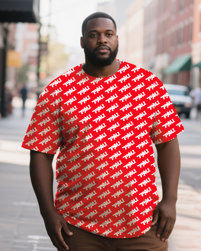 TRU Print Men's Plus Size Short Sleeve T-Shirt