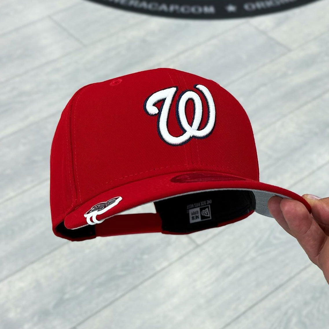 NEW ERA WASHINGTON NATIONALS BASIC RED SNAPBACK EMBROIDERED CASUAL BASEBALL CAP