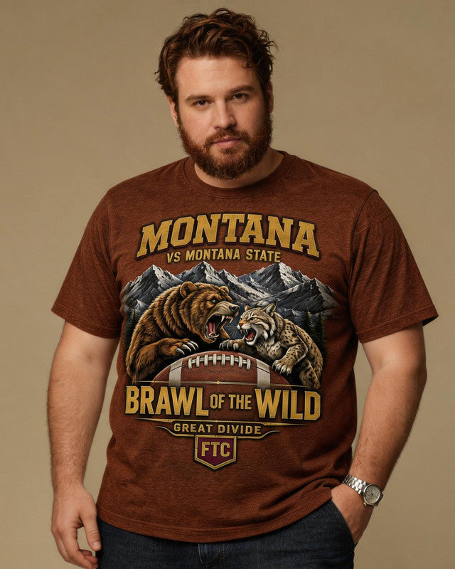 Montana Griz Men's Plus Size Short Sleeve T-Shirt